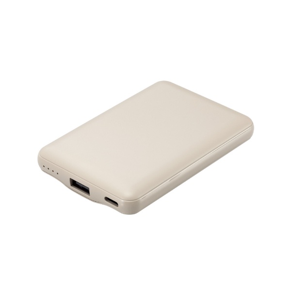 モバイルバッテリー 5000mAh 軽量 小型 薄型 最大15W 入出力（ USB Type-C ×1） 出力（ USB-A ×1） PSE適合  C-Aケーブル付属 充電器 &me グレージュ 付属ケーブル長： 0.1m DE-C45-5000GB ELECOM｜エレコム 通販 |  ビックカメラ.com