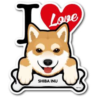 DOG STICKER SHIBA INU PET-041