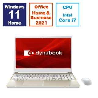 m[gp\R dynabook T6 TeS[h P2T6XBEG [15.6^ /Windows11 Home /intel Core i7 /F16GB /SSDF512GB /Office HomeandBusiness /2024Năf]