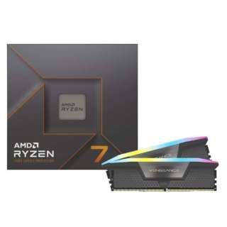 kCPUlAMD Ryzen 7 7700X + klCORSAIR VENGEANCE RGB DDR5 CMH32GX5M2B5600Z40@䐔Zbg [AMD Ryzen 7 /AM5 /OtBbNX]