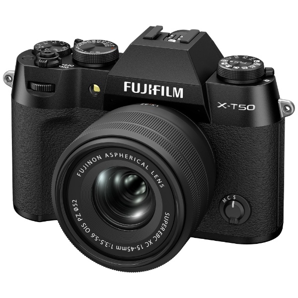 FUJIFILM X-T50 XC15-45mmレンズキット ミラーレス一眼カメラ ブラック [ズームレンズ] 富士フイルム｜FUJIFILM 通販  | ビックカメラ.com