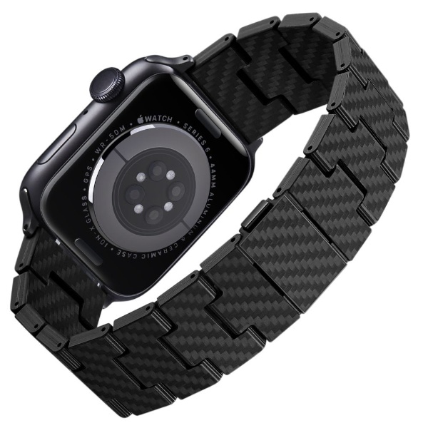 Apple watch用 カーボンファイバーウォッチバンド [38/40/41mm & 40/42/45/49mm] Retro(black)  AWB2311