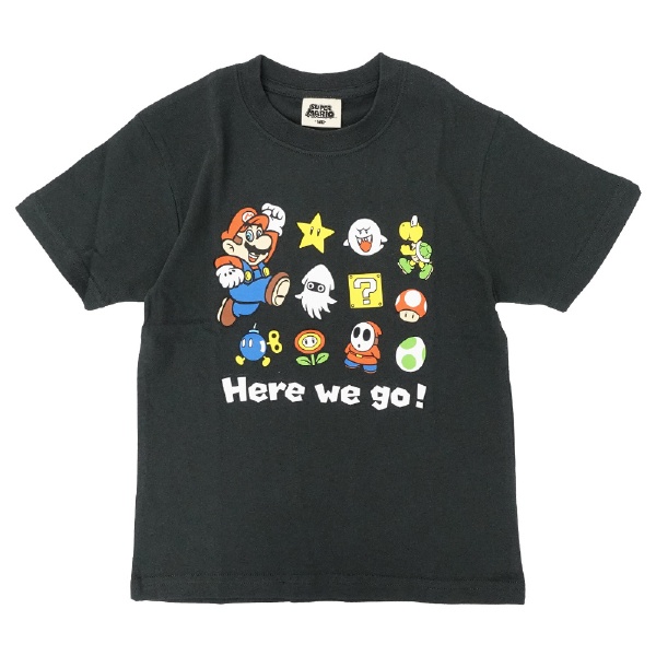 スーパーマリオ KIDS HERE WE GO Tシャツ 120cm ブラック 22843120