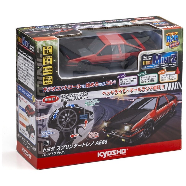 ラジオコントロール 電動 ツーリングカー First MINI-Z トヨタ スプリンタートレノ AE86（レッド/ブラック）[66613] 京商｜ KYOSHO 通販 | ビックカメラ.com