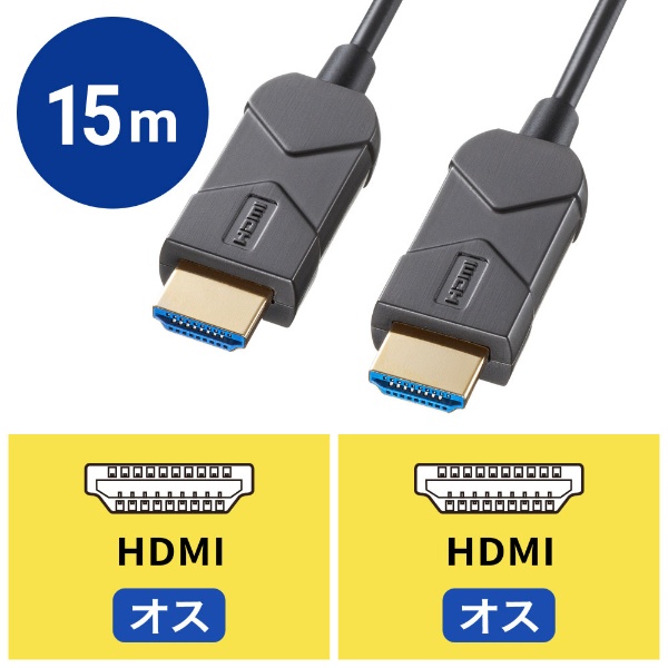 KM-HD20-UFB15LP 15m HDMIケーブル [15m /HDMI⇔HDMI /イーサネット対応] サンワサプライ｜SANWA  SUPPLY 通販 | ビックカメラ.com