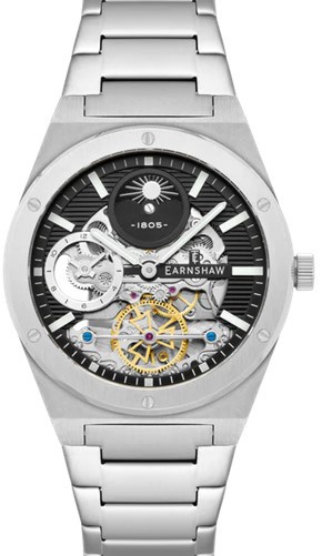 DRAKE DUAL TIME AUTOMATIC SKELETON SAN＆MOON ES829111 [正規品] アーンショウ｜EARNSHAW  通販 | ビックカメラ.com