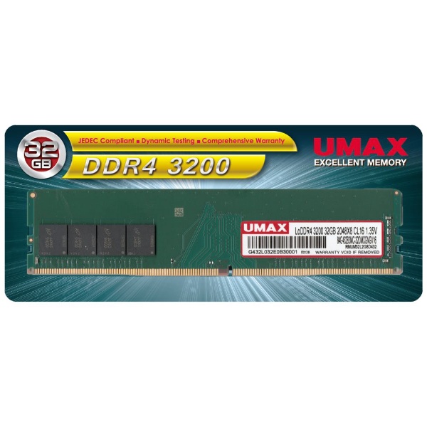 増設メモリ DDR4-3200 UM-DDR4S-3200-32GB/B [DIMM DDR4 /32GB /1枚]