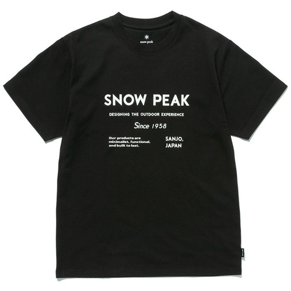 男女兼用 SP Typography T-Shirt Black TS-24AU10106BK [ユニセックス /XXLサイズ] 【返品交換不可】  スノーピーク｜snow peak 通販 | ビックカメラ.com