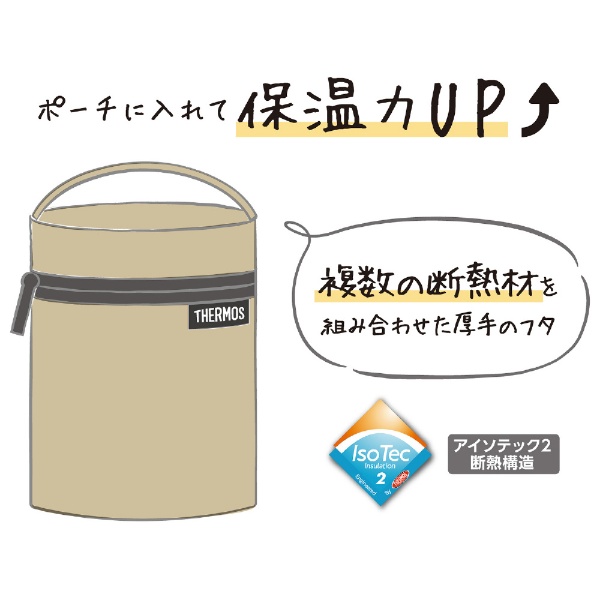 THERMOS スープジャー 300ml うとい 水色 スープジャーポーチ