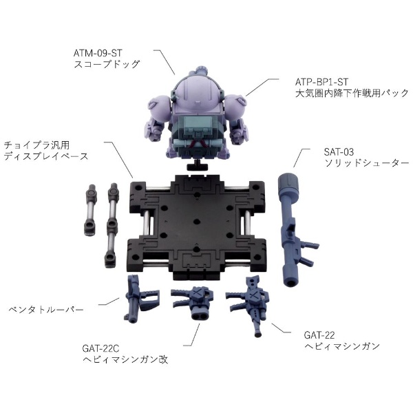 チョイプラ No.021 装甲騎兵ボトムズ スコープドッグ メルキア軍カラー パラシュートザック装備型 ATP-BP1-ST/大気圏内降下作業用パック  AT-10 パープル エムアイモルデ｜M.I.MOLDE 通販 | ビックカメラ.com