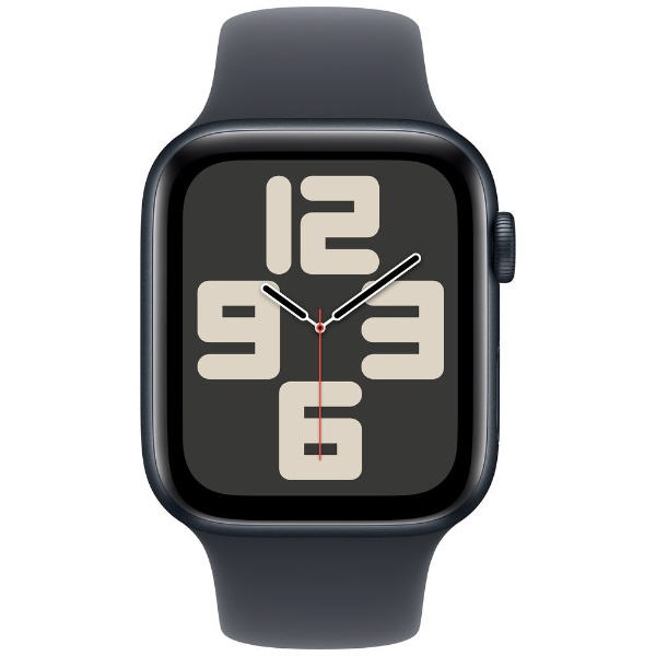 Apple Watch SE（GPS + Cellularモデル）- 44mmミッドナイトアルミニウムケースとミッドナイトスポーツバンド - S/M　 MXGL3J/A