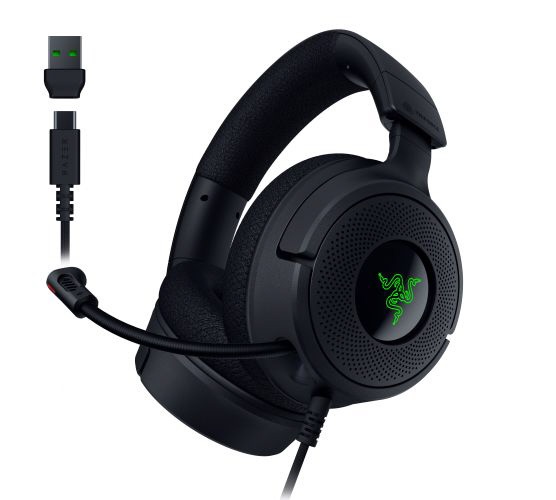 ゲーミングヘッドセット Kraken V3 Pro RZ04-03460100-R3M1 [ワイヤレス（USB）＋有線 /両耳 /ヘッドバンドタイプ]  RAZER｜レイザー 通販 | ビックカメラ.com