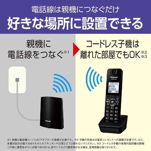 中古】パナソニック デジタルコードレス電話機 迷惑電話対策機能搭載 汗ばま ホワイト VE-GDL45DL-