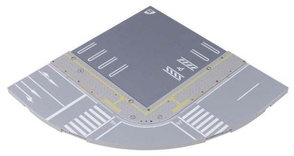 ユニトラム曲線軌道プレート交差点・右 KATO｜カトー 通販 | ビックカメラ.com